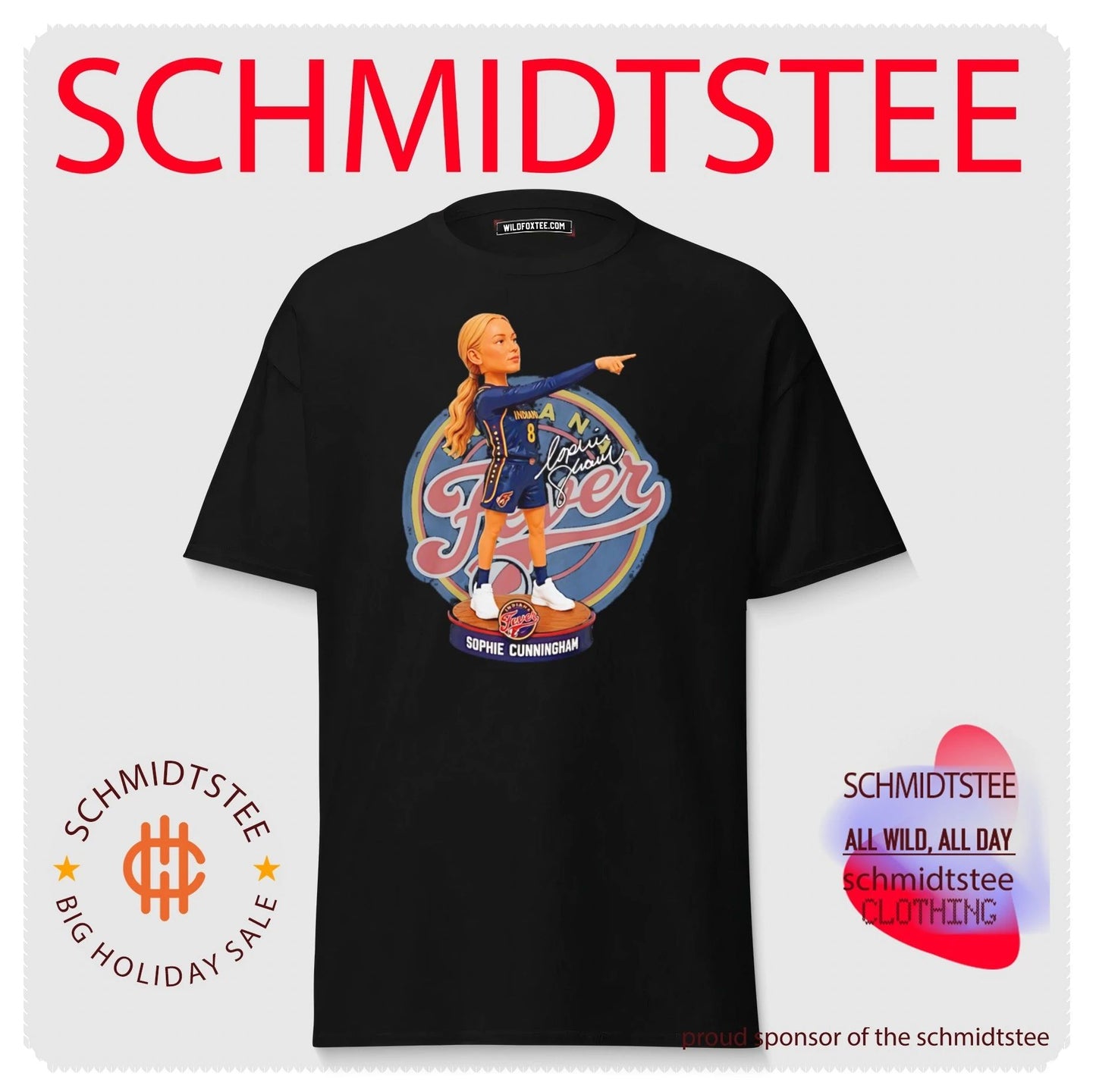Indiana Fever Sophie Cunningham figure signature shirt