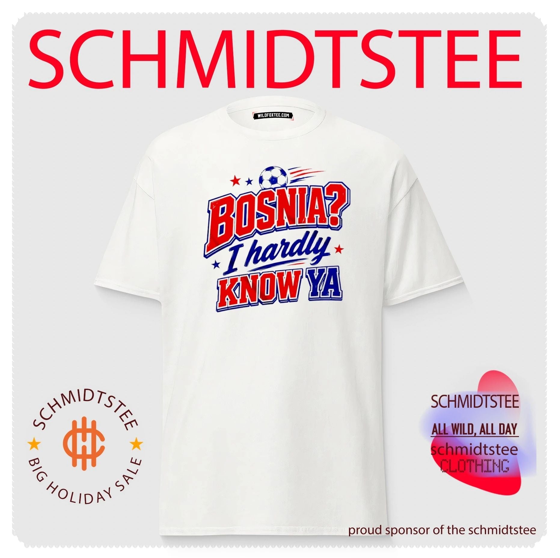 Bosnia I Hardly Know Ya Soccer Funny Pun shirt