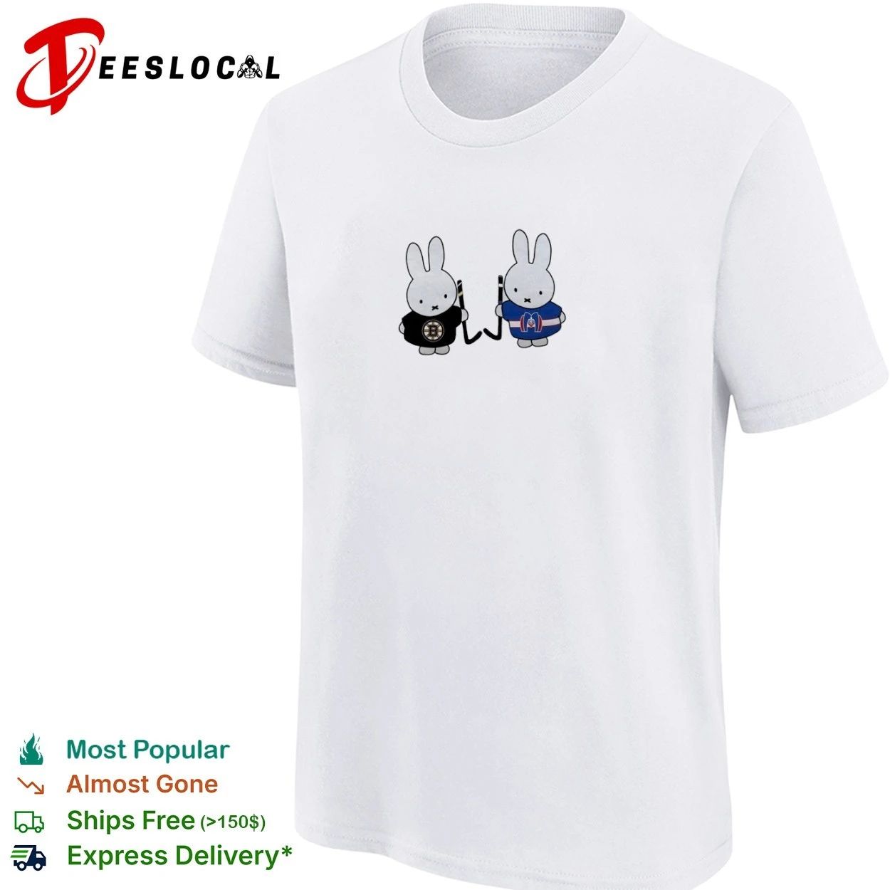 Miffy Boston Bruins and Montreal Canadiens Hockey T-shirt