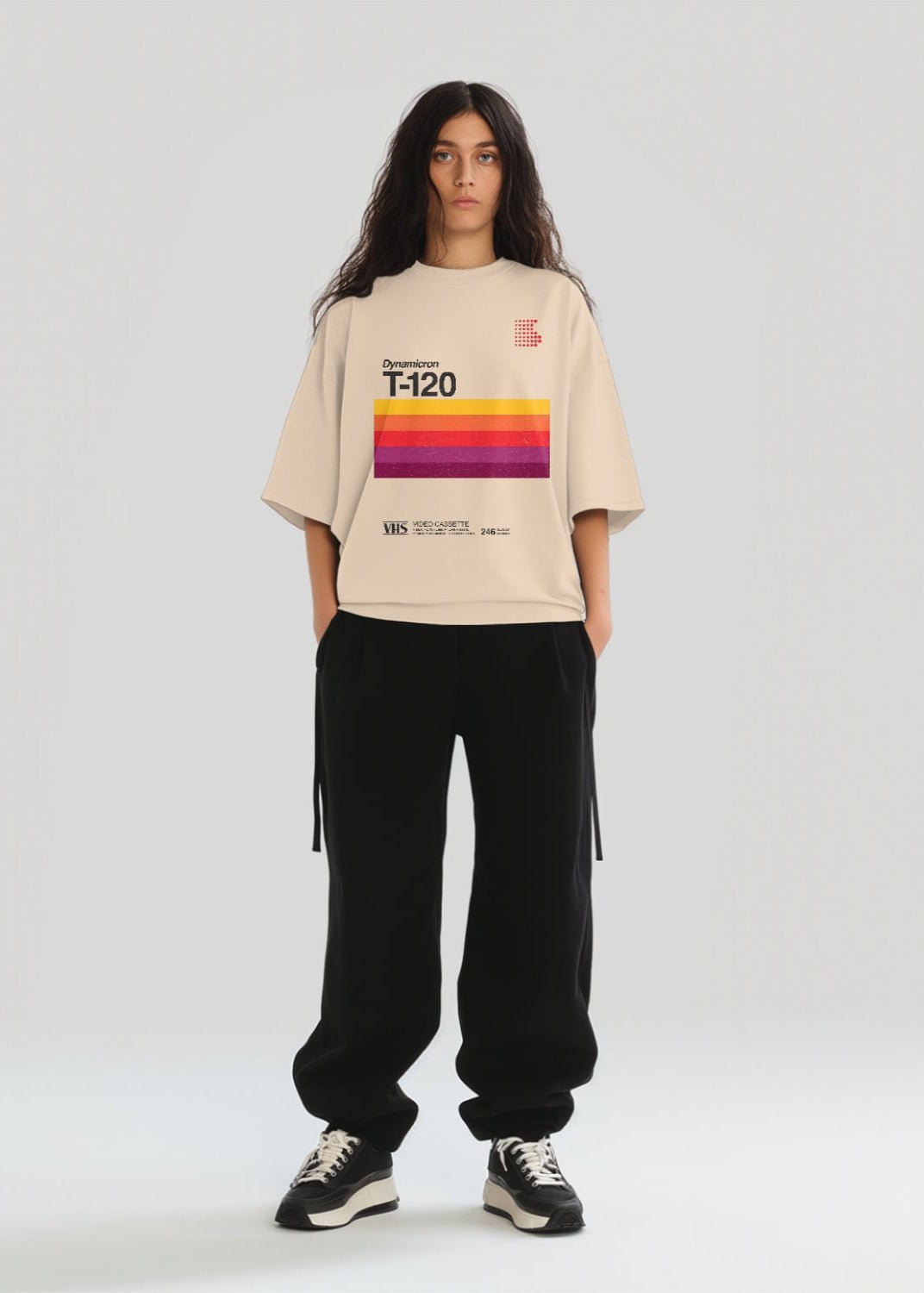 VHS T-120 Vintage Video Tape Retro Graphic Tee.