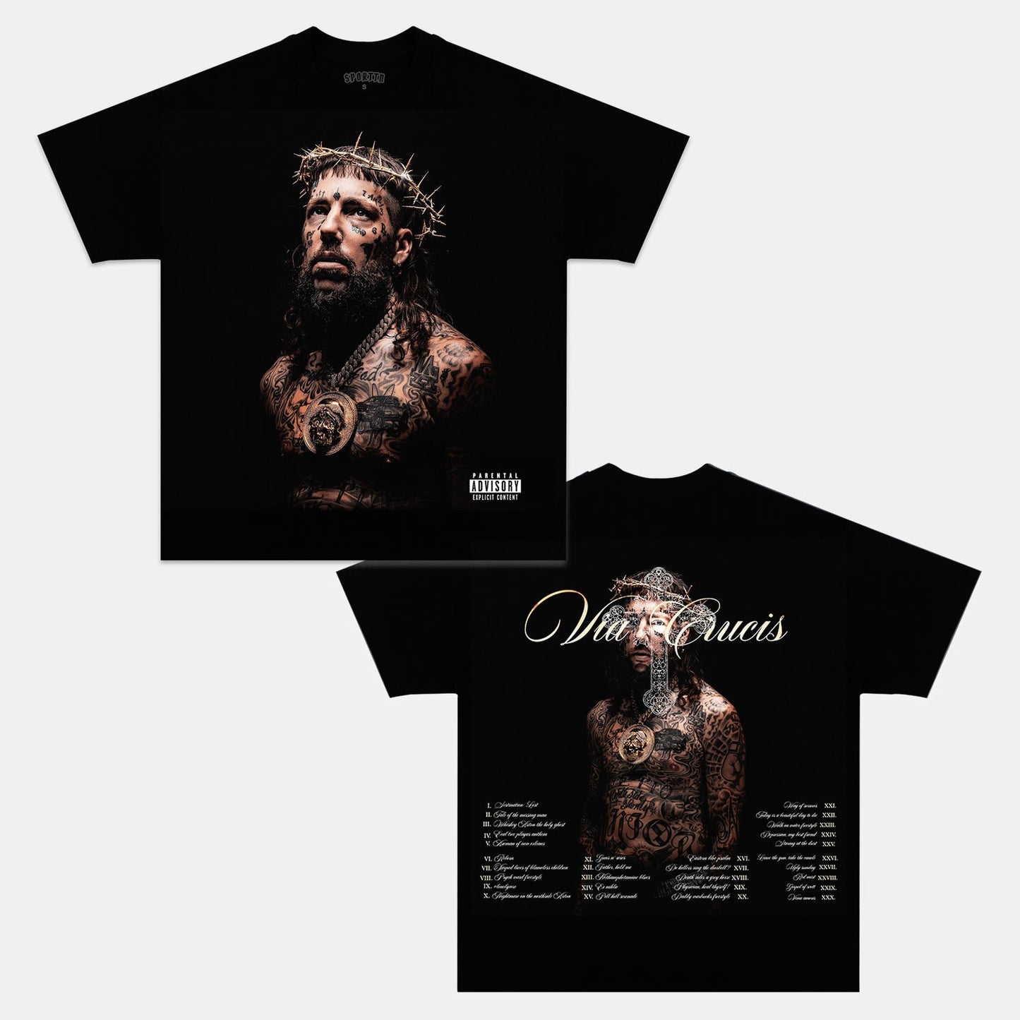 VIA CRUCIS & SCRIM V2 TEE - clothing by TeeHivey.com (Image 2)