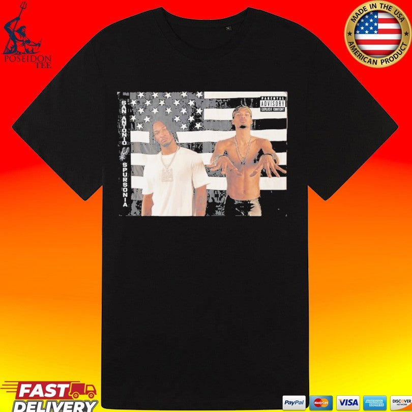 Victor Wemby And Jordan Clarkson Spursonia T-shirt