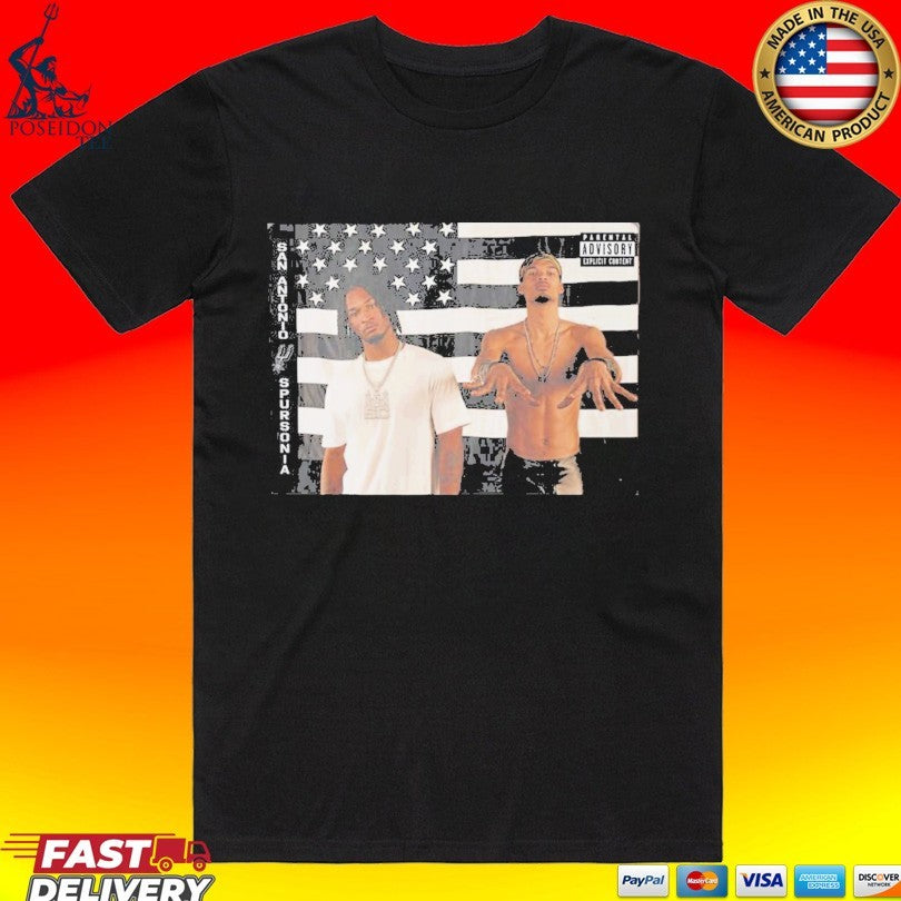 Victor Wemby And Jordan Clarkson Spursonia T-shirt