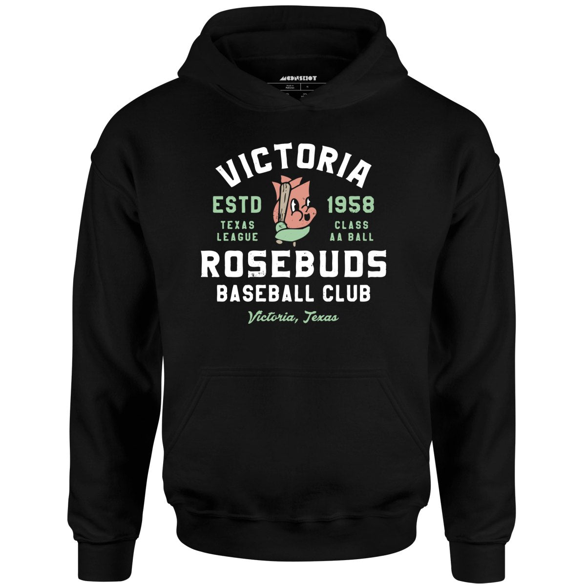 Victoria Rosebuds - Texas - Vintage Defunct Baseball Teams - Unisex Hoodie