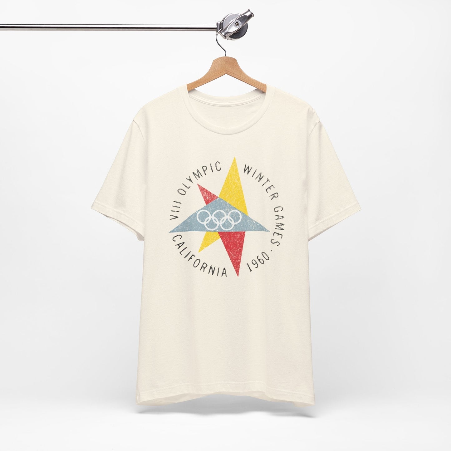 Vintage 1960 California Winter Games Retro Graphic T-shirt.