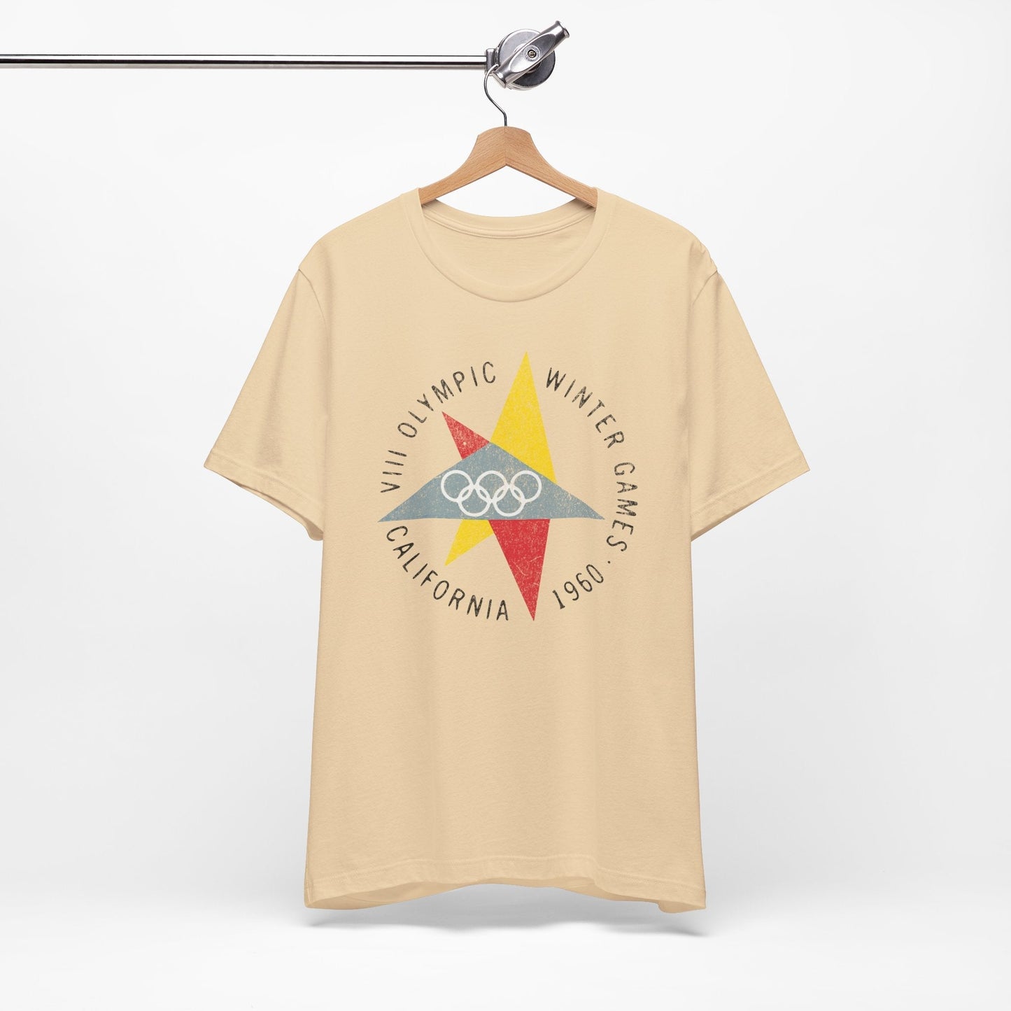 Vintage 1960 California Winter Games Retro Graphic T-shirt.