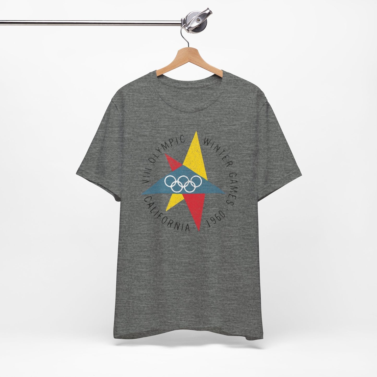 Vintage 1960 California Winter Games Retro Graphic T-shirt.