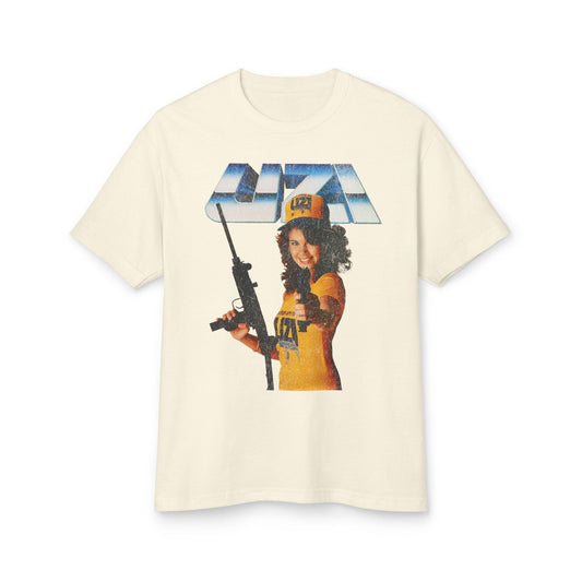Vintage 80s Retro Gun Ad Graphic Tee.