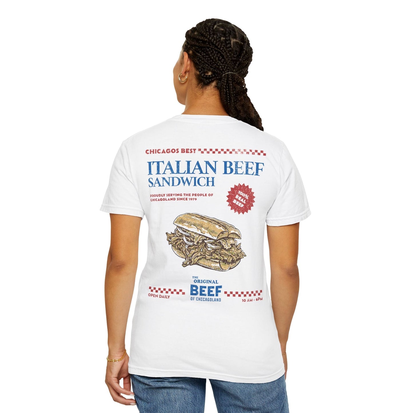 Vintage Chicagoland Italian Beef Sandwich Retro T-shirt.