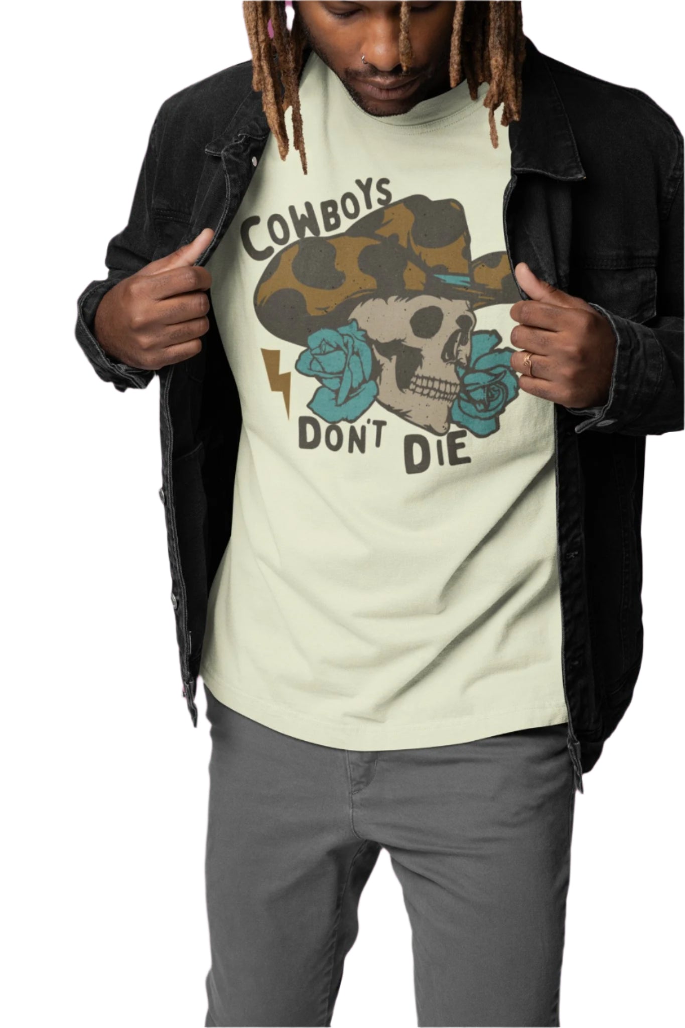 Vintage Cowboys Don't Die Western Graphic Tee