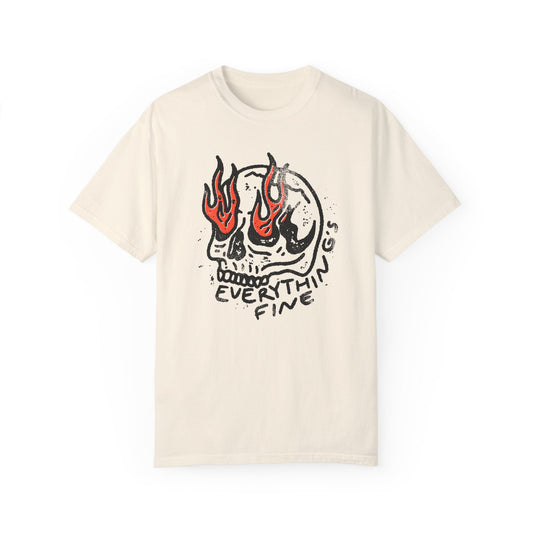 Vintage Everything's Fine Funny Retro Graphic T-shirt