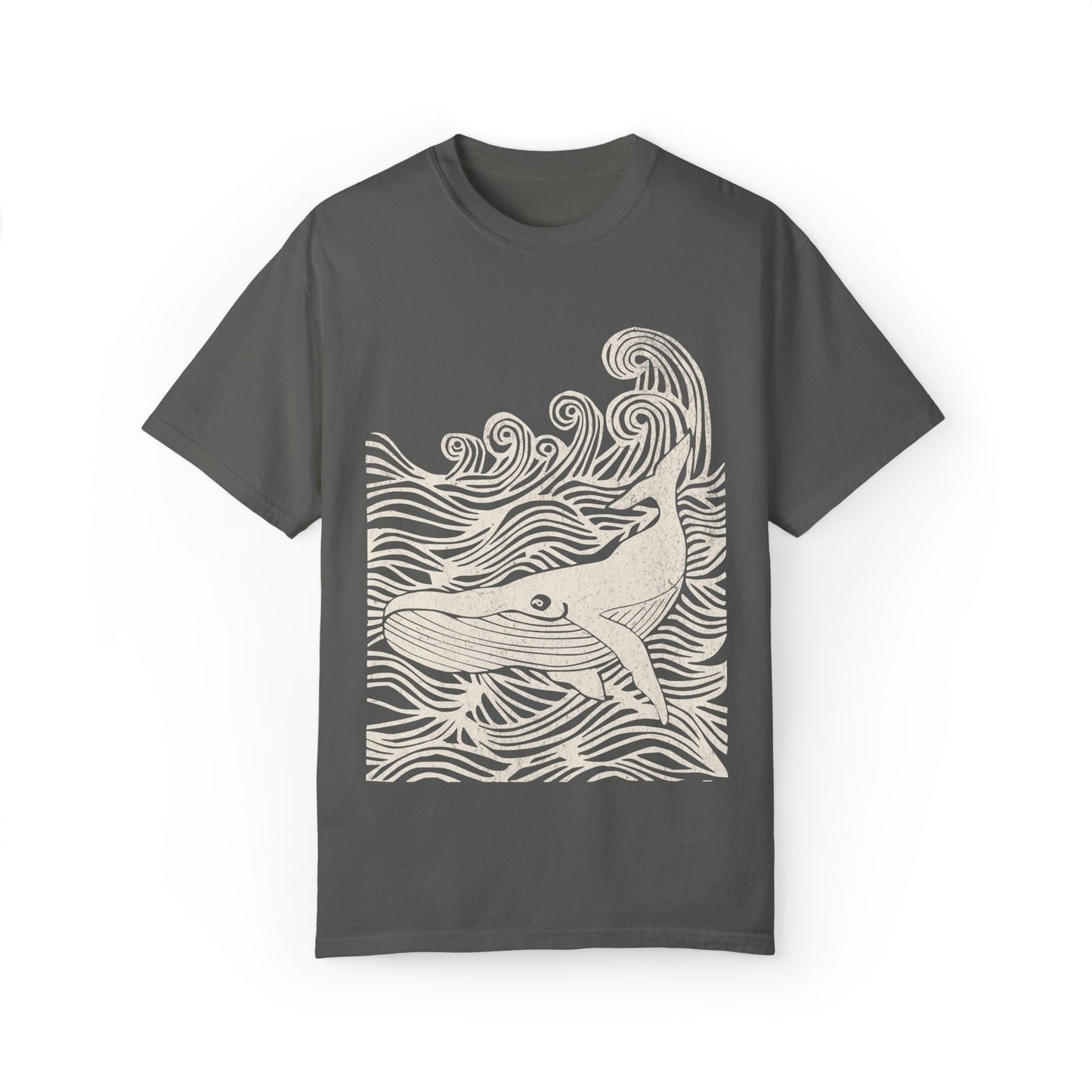 Vintage Whale Ocean Waves Graphic T-shirt