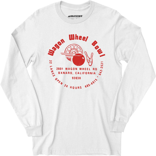 Wagon Wheel Bowl - Oxnard, CA - Vintage Bowling Alley - Long Sleeve T-Shirt