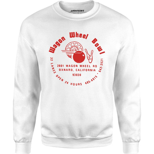 Wagon Wheel Bowl - Oxnard, CA - Vintage Bowling Alley - Unisex Sweatshirt