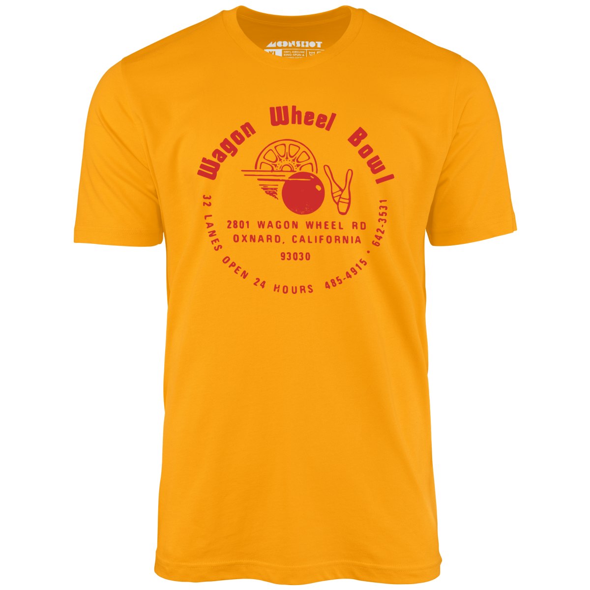 Wagon Wheel Bowl - Oxnard, CA - Vintage Bowling Alley - Unisex T-Shirt
