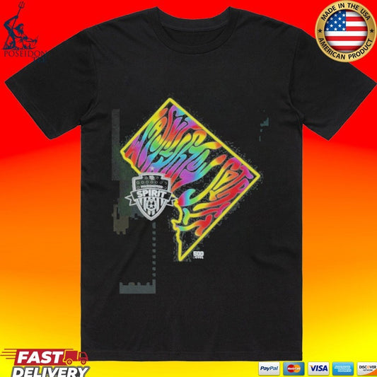 Washington Spirit Groovy Pride State Wht T-shirt
