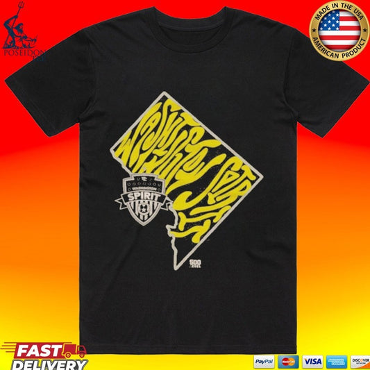 Washington Spirit Groovy Team State Wht T-shirt