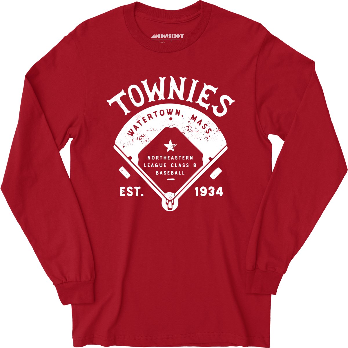 Watertown Townies - Massachusetts - Vintage Defunct Baseball Teams - Long Sleeve T-Shirt