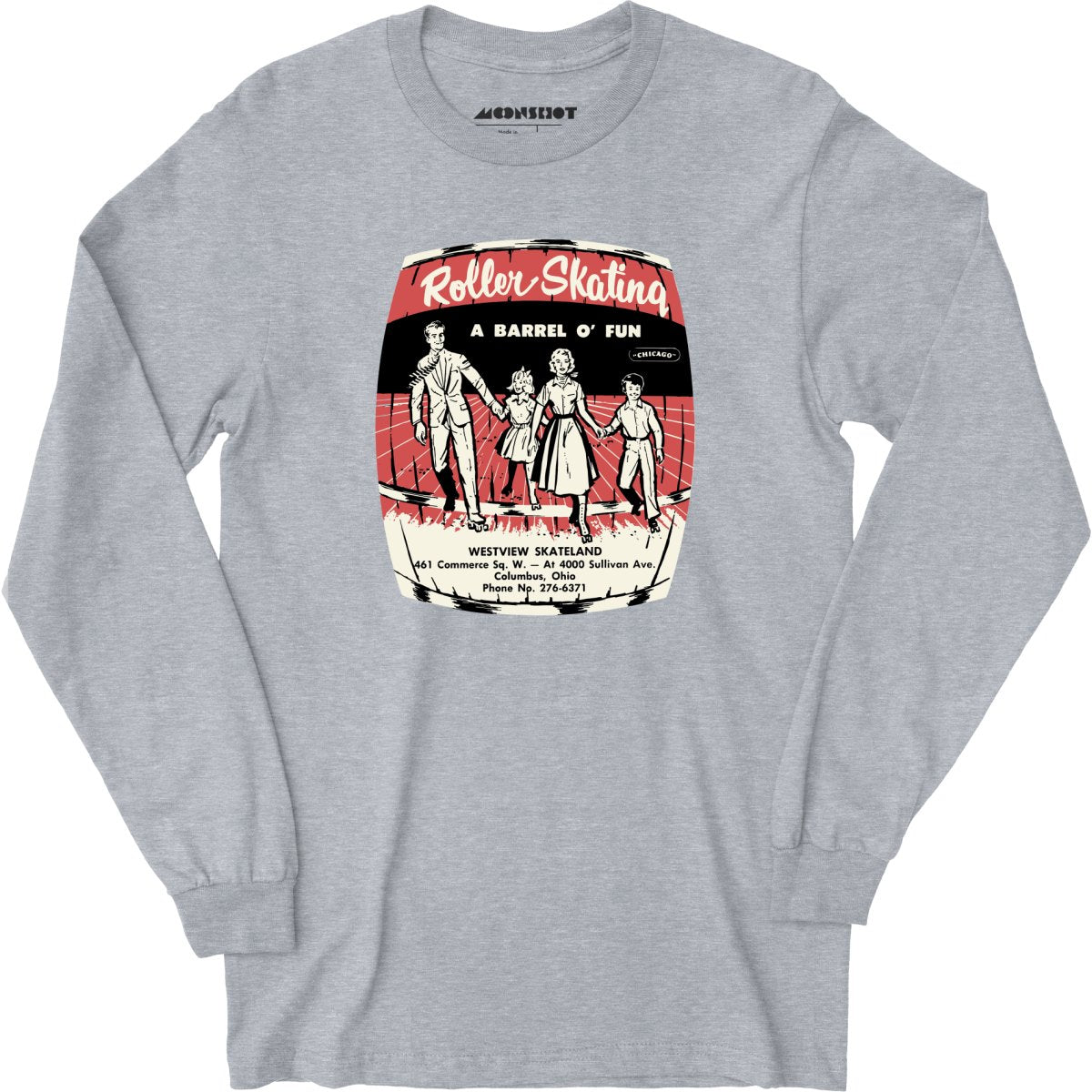 Westview Skateland - Columbus, OH - Vintage Roller Rink - Long Sleeve T-Shirt