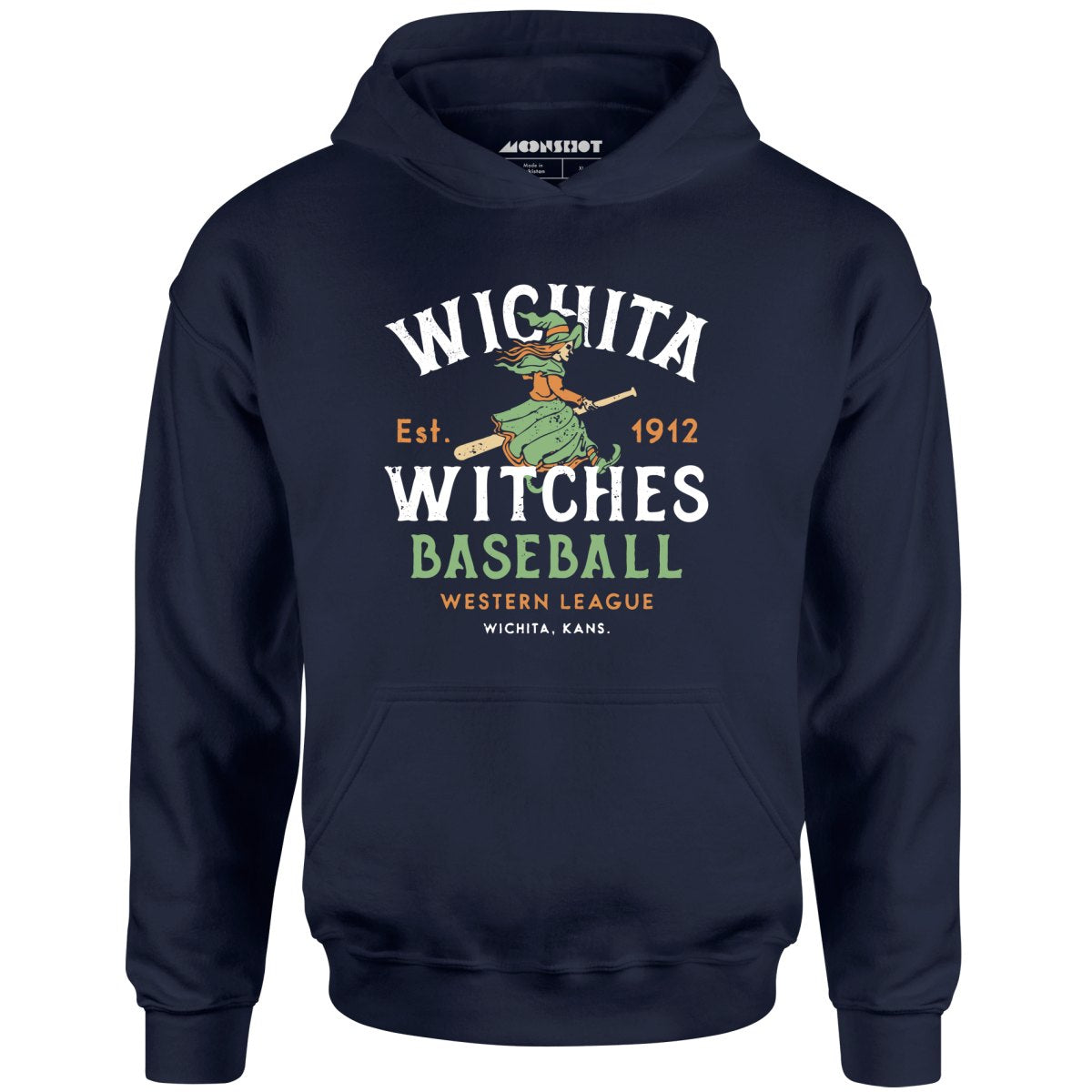 Wichita Witches - Kansas - Vintage Defunct Baseball Teams - Unisex Hoodie