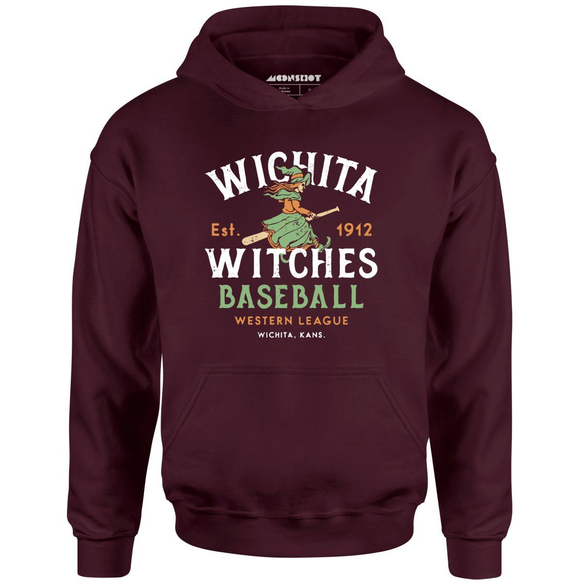 Wichita Witches - Kansas - Vintage Defunct Baseball Teams - Unisex Hoodie