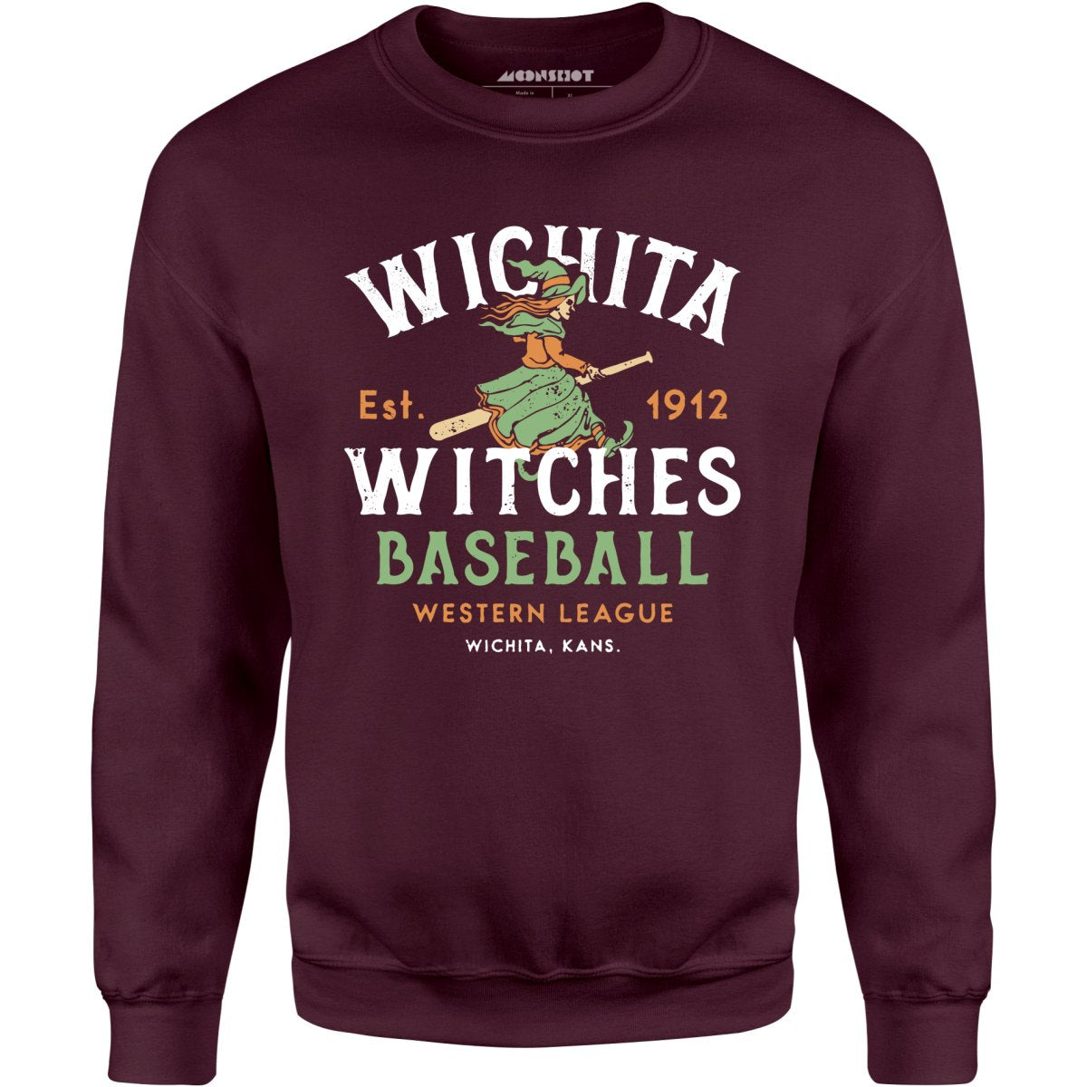 Wichita Witches - Kansas - Vintage Defunct Baseball Teams - Unisex Sweatshirt
