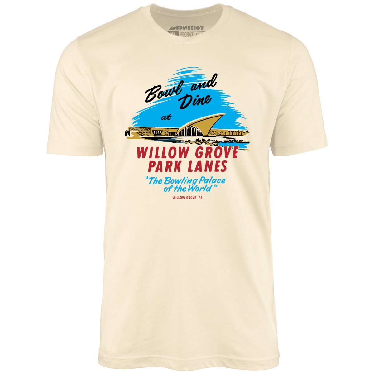 Willow Grove Park Lanes - Willow Grove, PA - Vintage Bowling Alley - Unisex T-Shirt