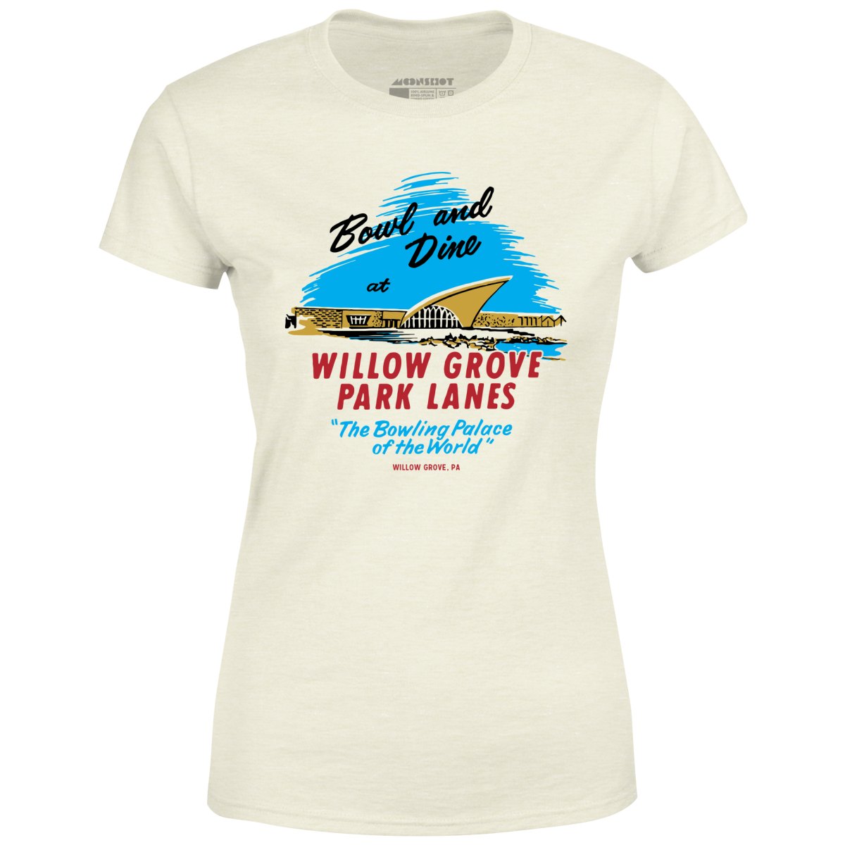 Willow Grove Park Lanes - Willow Grove, PA - Vintage Bowling Alley - Women's T-Shirt