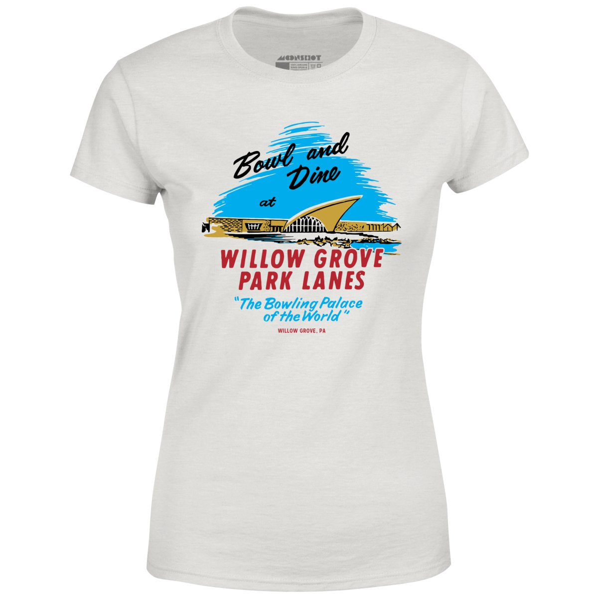 Willow Grove Park Lanes - Willow Grove, PA - Vintage Bowling Alley - Women's T-Shirt