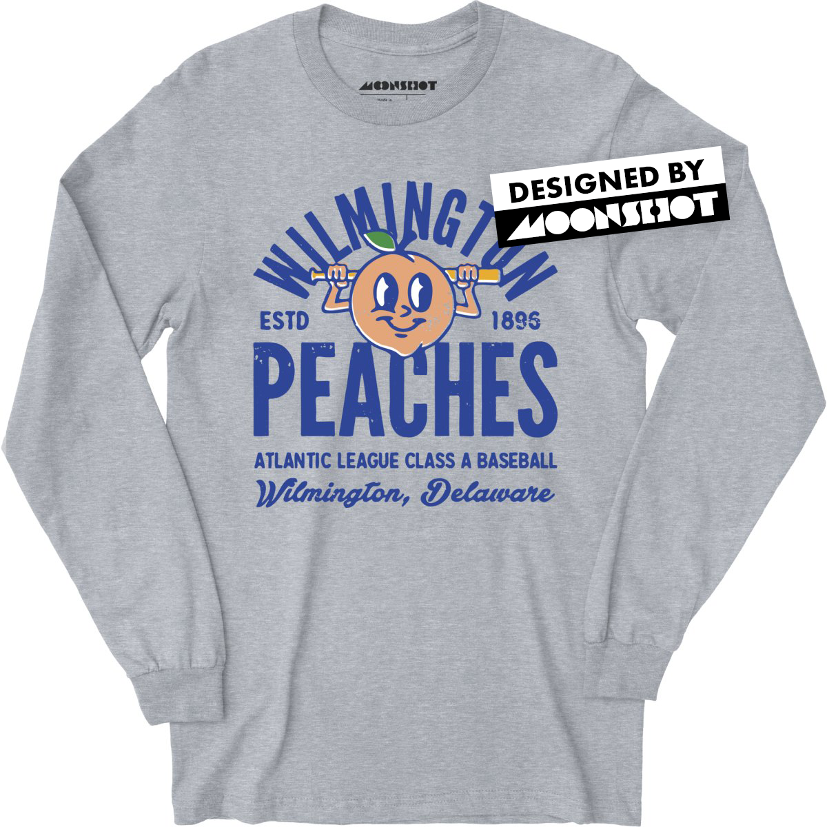 Wilmington Peaches - Delaware - Vintage Defunct Baseball Teams - Long Sleeve T-Shirt