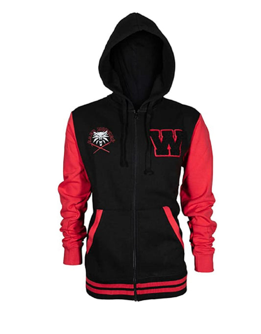 The Witcher 3 Wolf School Pride Men's Gamer Zip-Up Hoodie