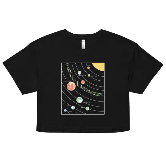 9 Planets Women's Crop Tee
