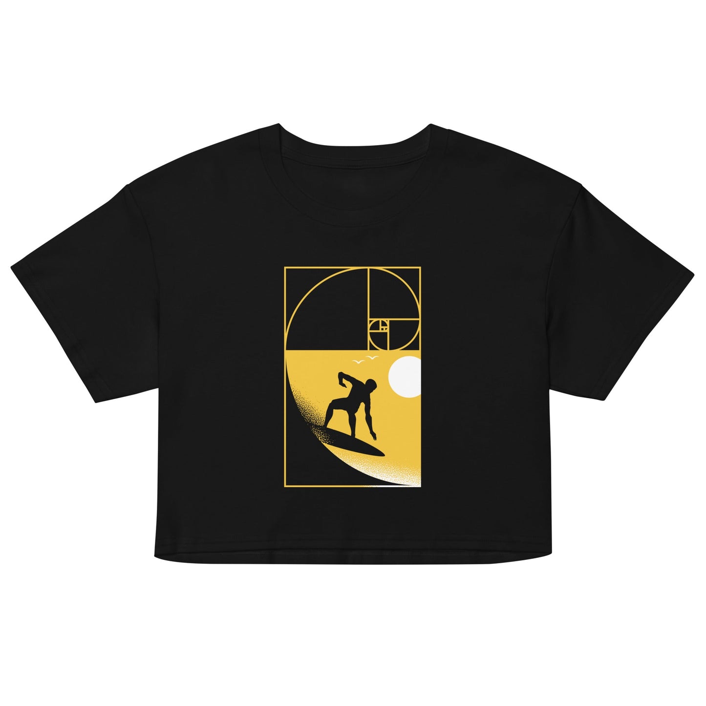 Golden Spiral Wave Women's Crop Tee