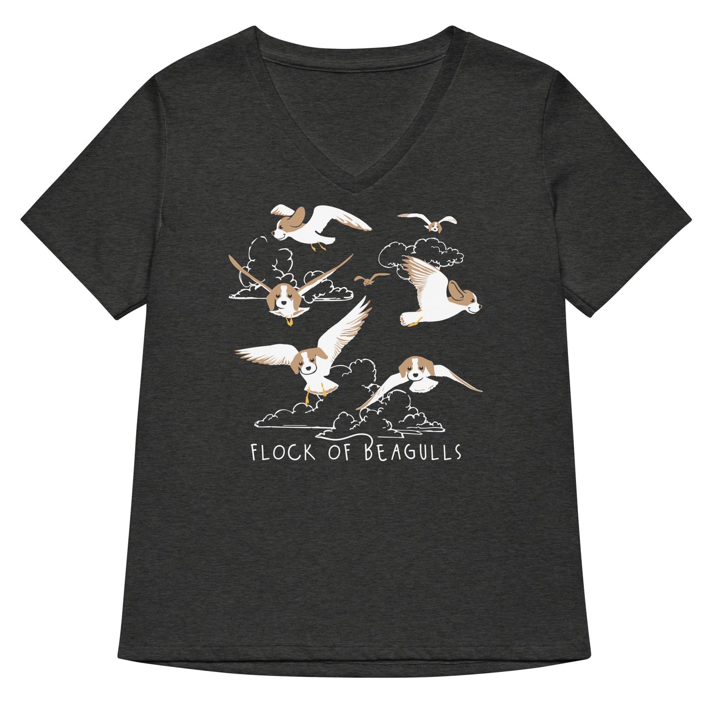 Flock Of Beagulls Women's V-Neck Tee