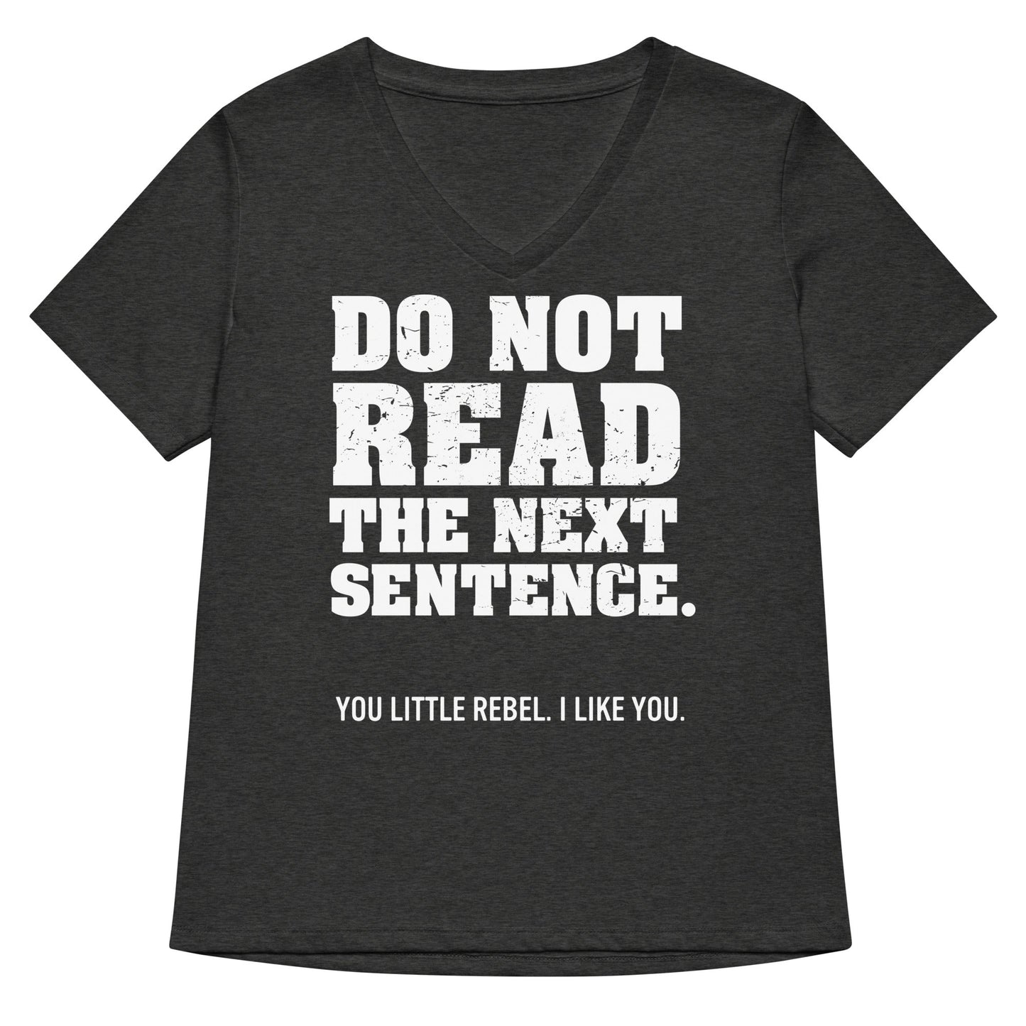 Do Not Read The Next Sentence. Women's V-Neck Tee