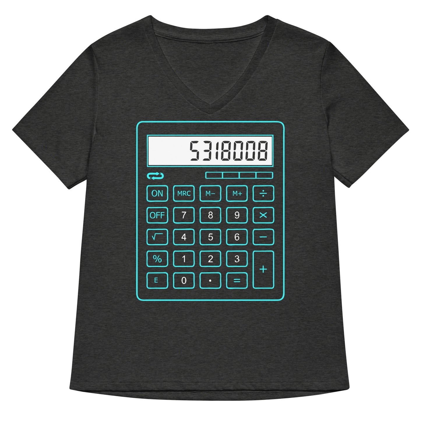 5318008 Calculator Women's V-Neck Tee