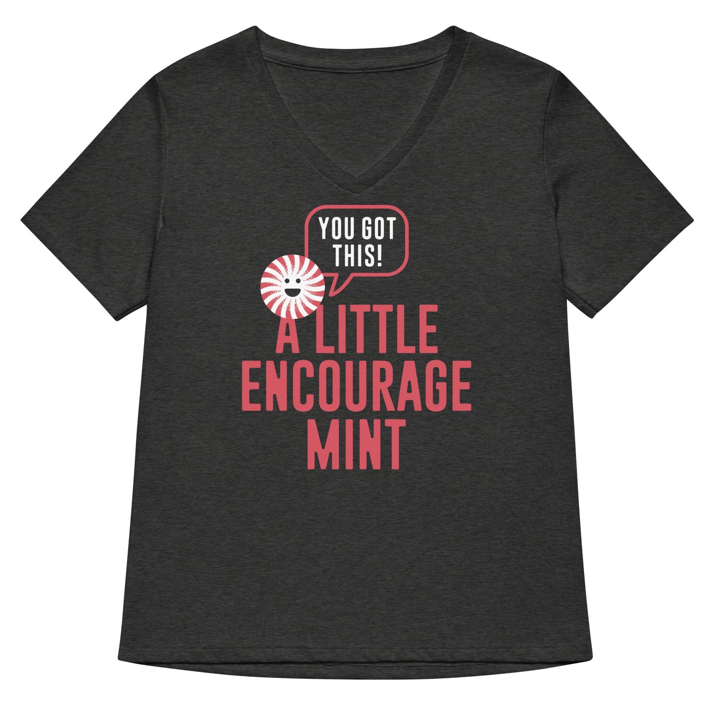 A Little Encourage Mint Women's V-Neck Tee