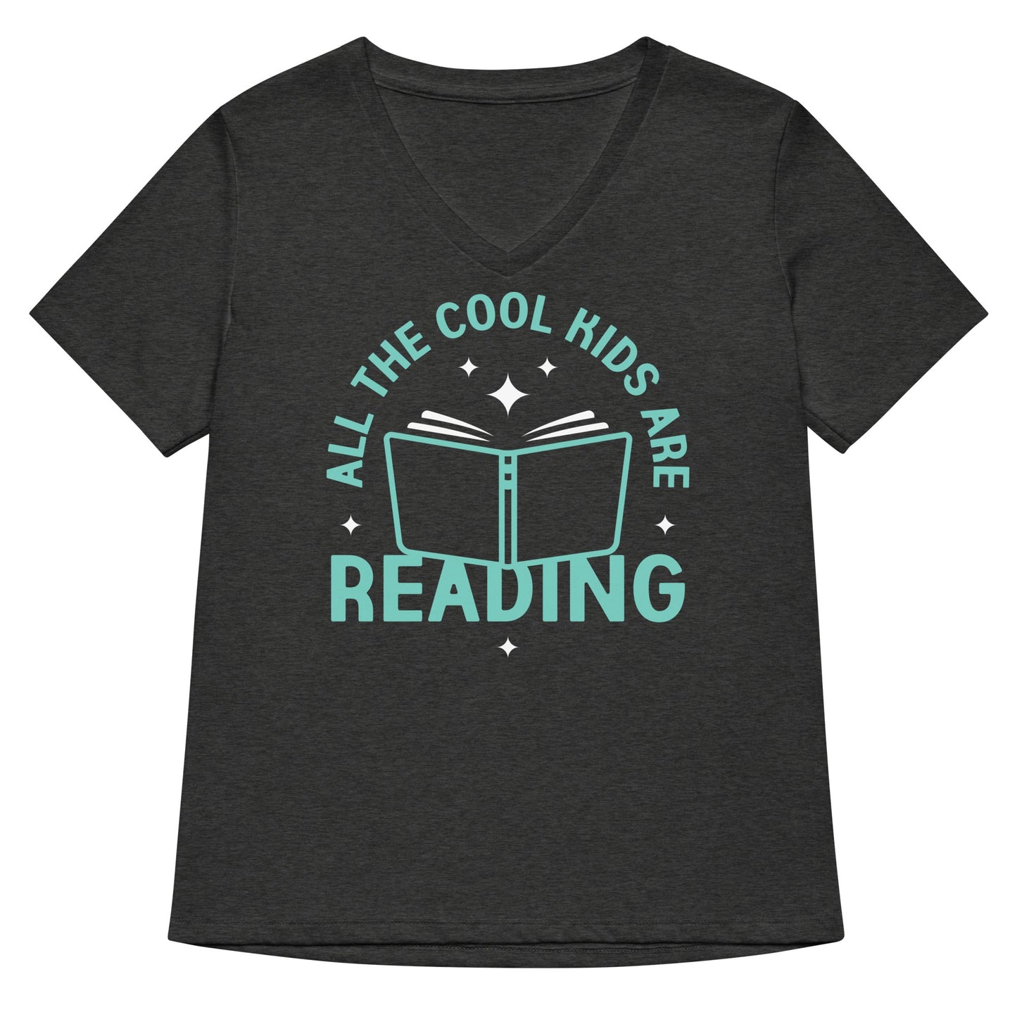 All The Cool Kids Are Reading Women's V-Neck Tee