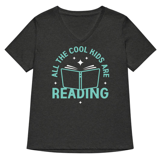 All The Cool Kids Are Reading Women's V-Neck Tee