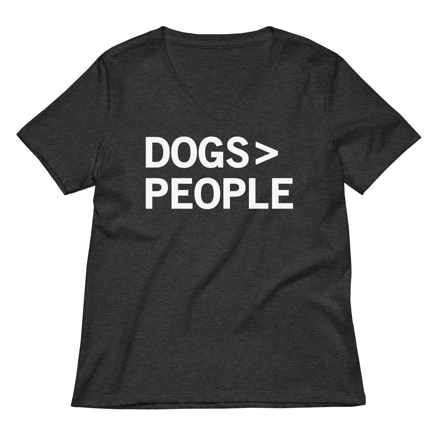 Dogs>People Women's V-Neck Tee
