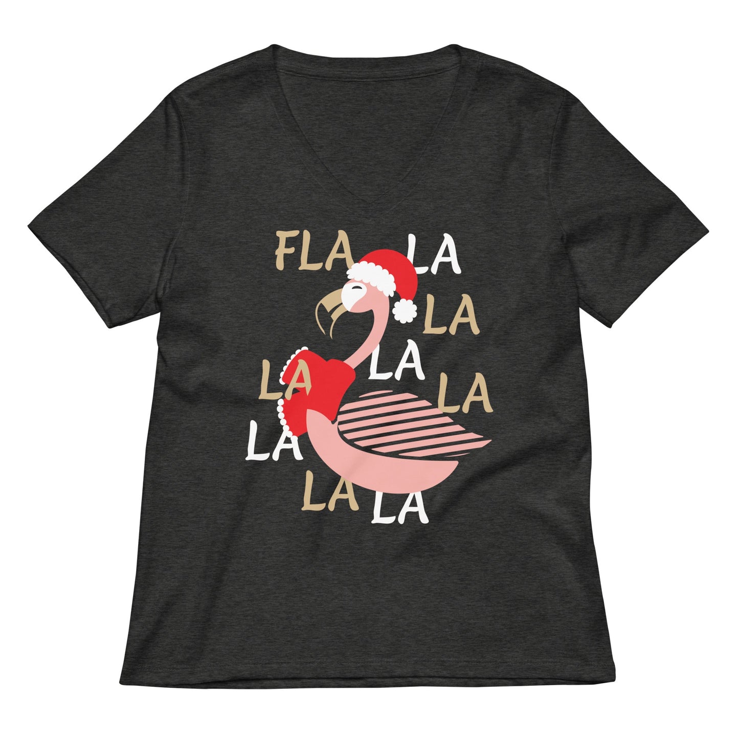 Fla La La Lamingo Women's V-Neck Tee