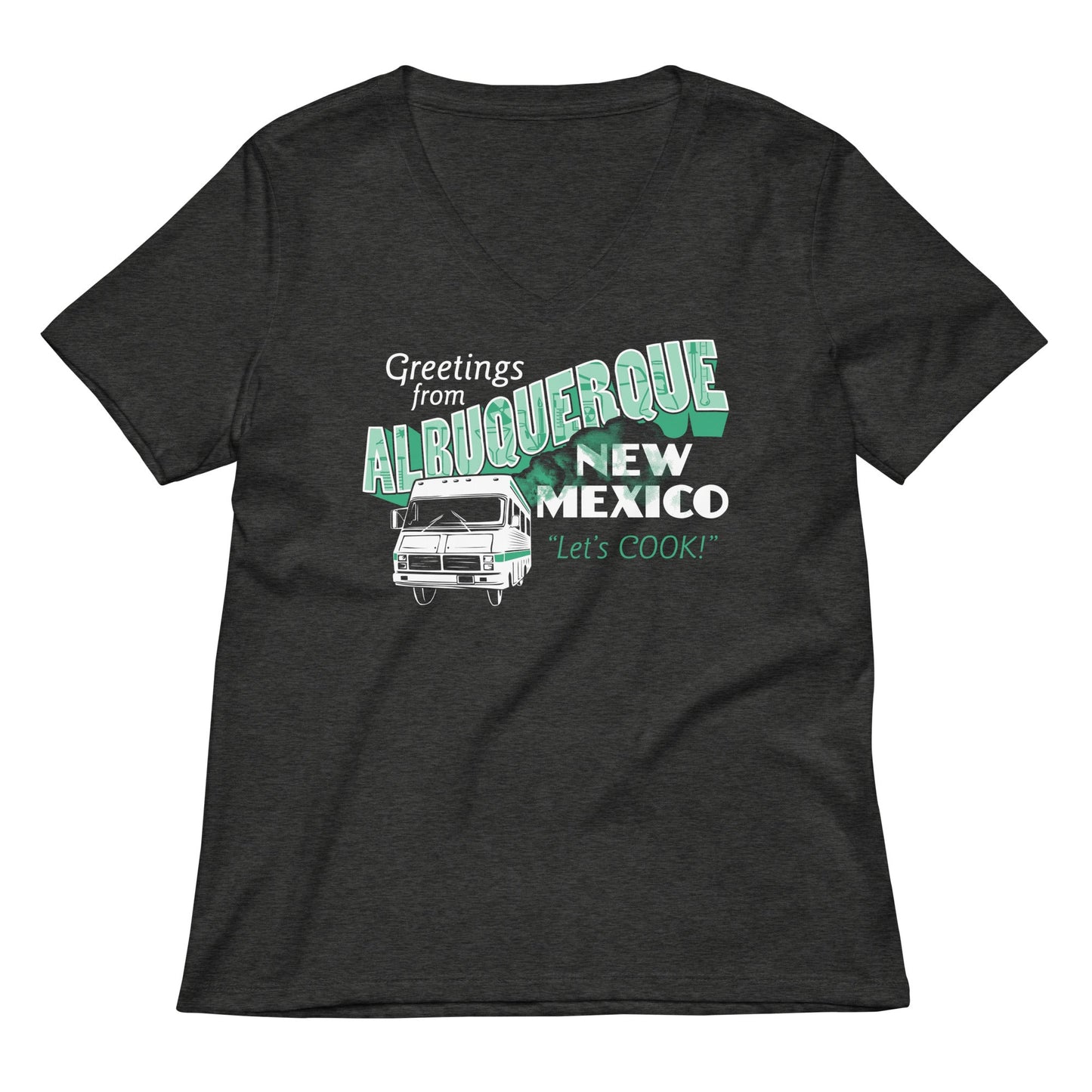 Greetings From Albuquerque Women's V-Neck Tee