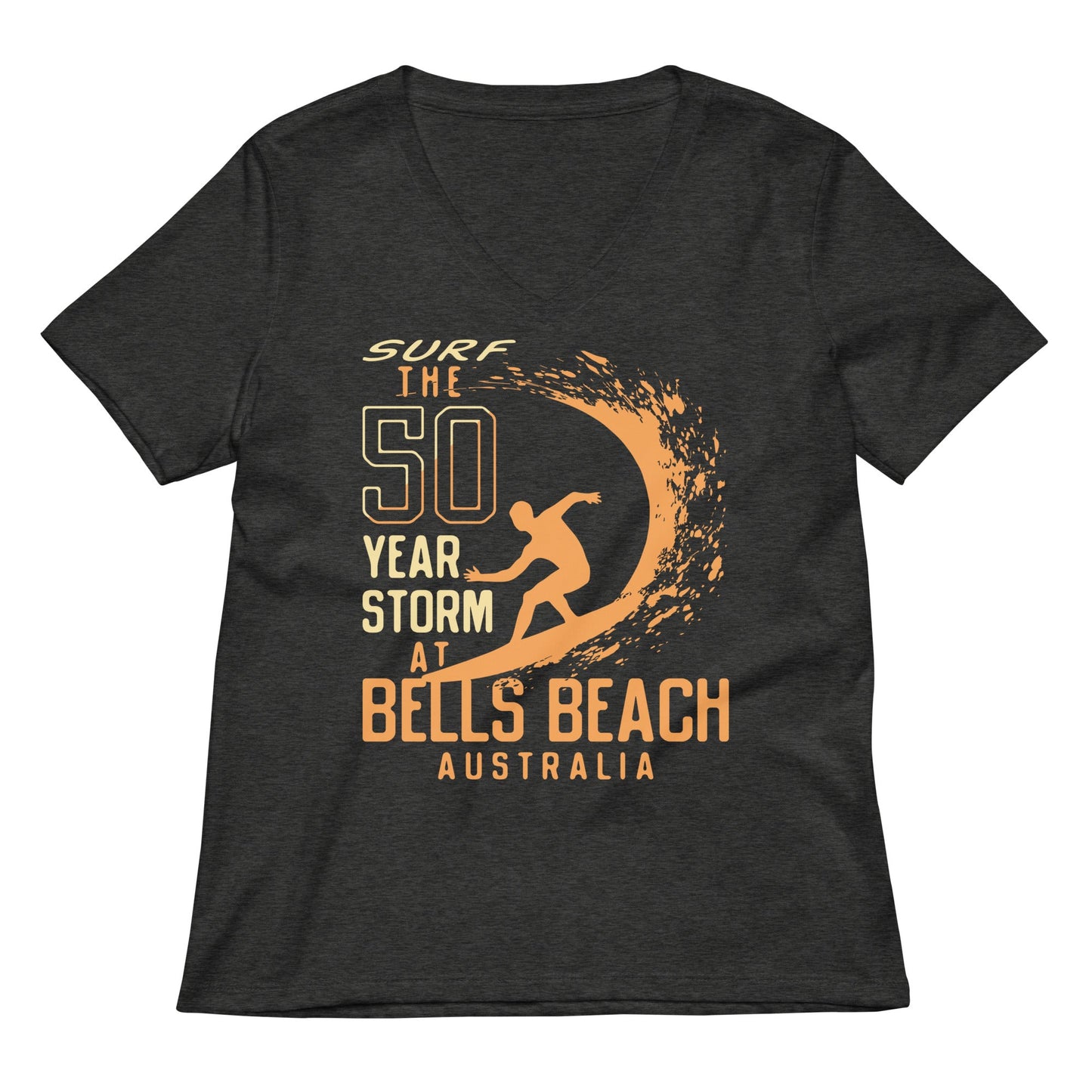 50 Year Storm At Bells Beach Women's V-Neck Tee