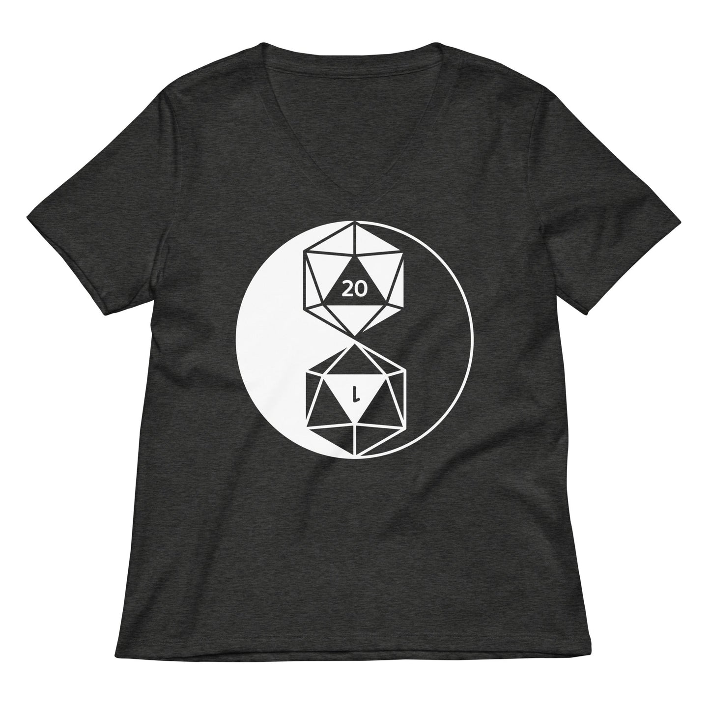 Dice Yin Yang Women's V-Neck Tee