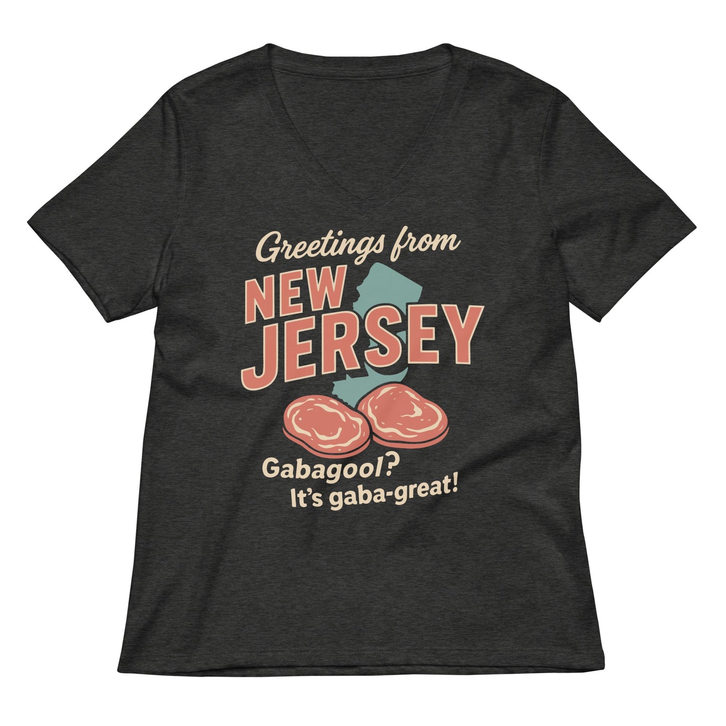 Greetings From New Jersey Women's V-Neck Tee