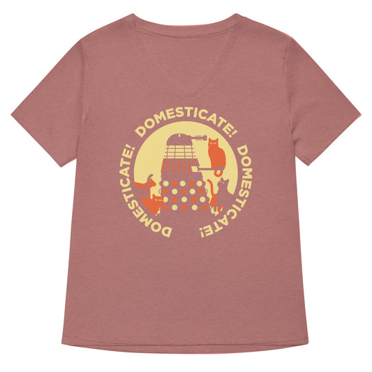 Domesticate! Domesticate! Domesticate! Women's V-Neck Tee