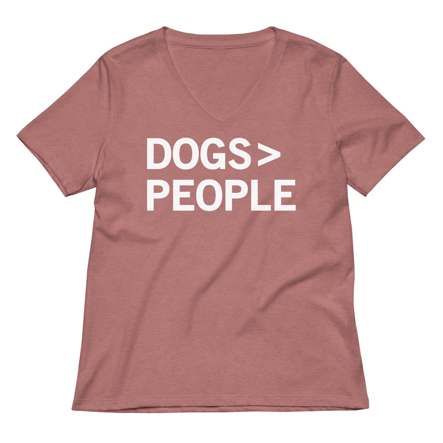 Dogs>People Women's V-Neck Tee