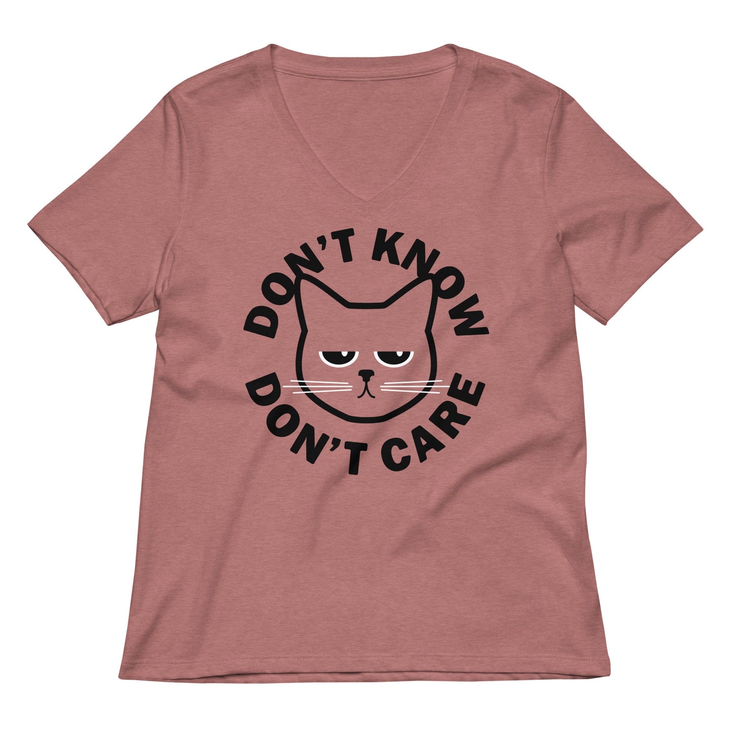 Don't Know Don't Care Women's V-Neck Tee
