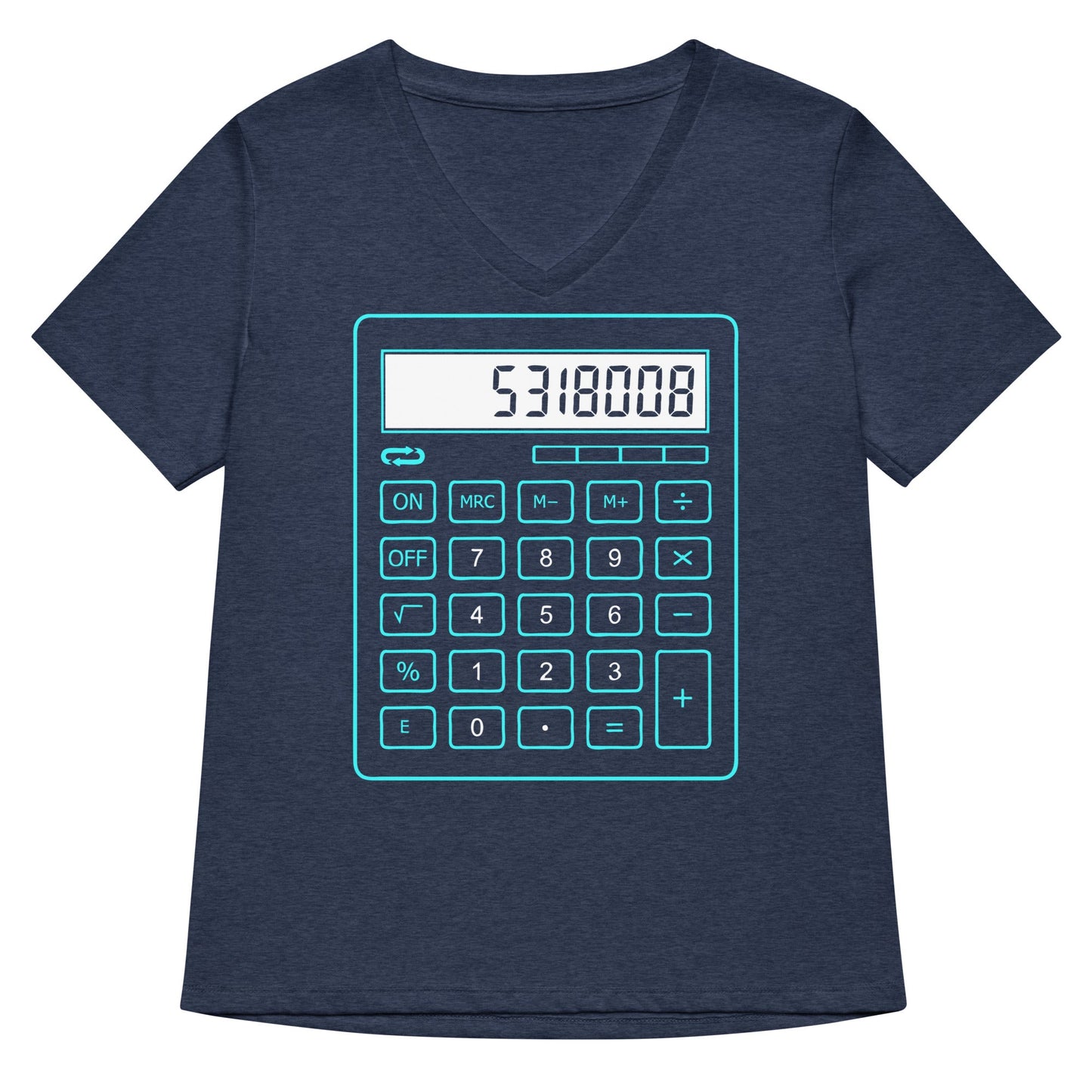 5318008 Calculator Women's V-Neck Tee