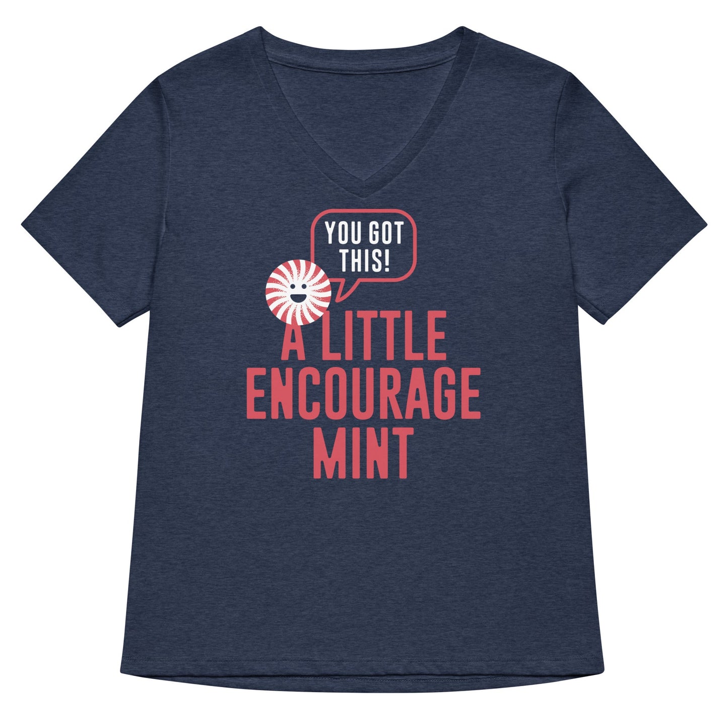 A Little Encourage Mint Women's V-Neck Tee